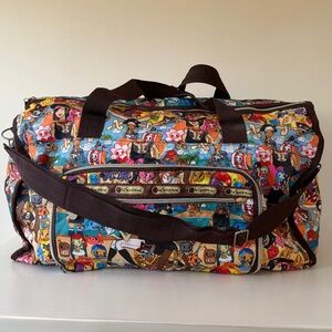 Le Sportsac Toki Doki Piratę Party LG Weekender Duffle Nylon Pirata Collector